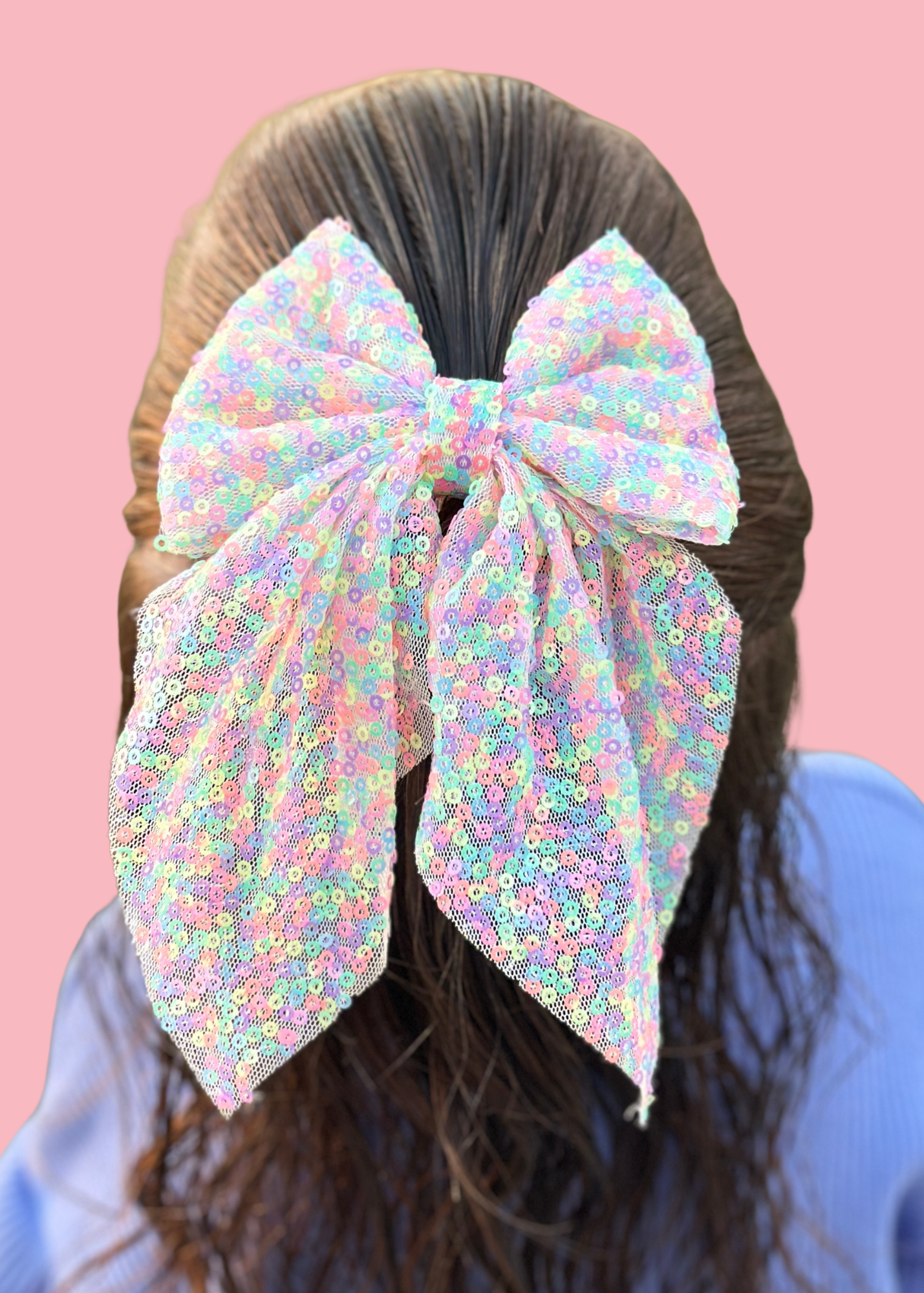 Glitter Rainbow Bow