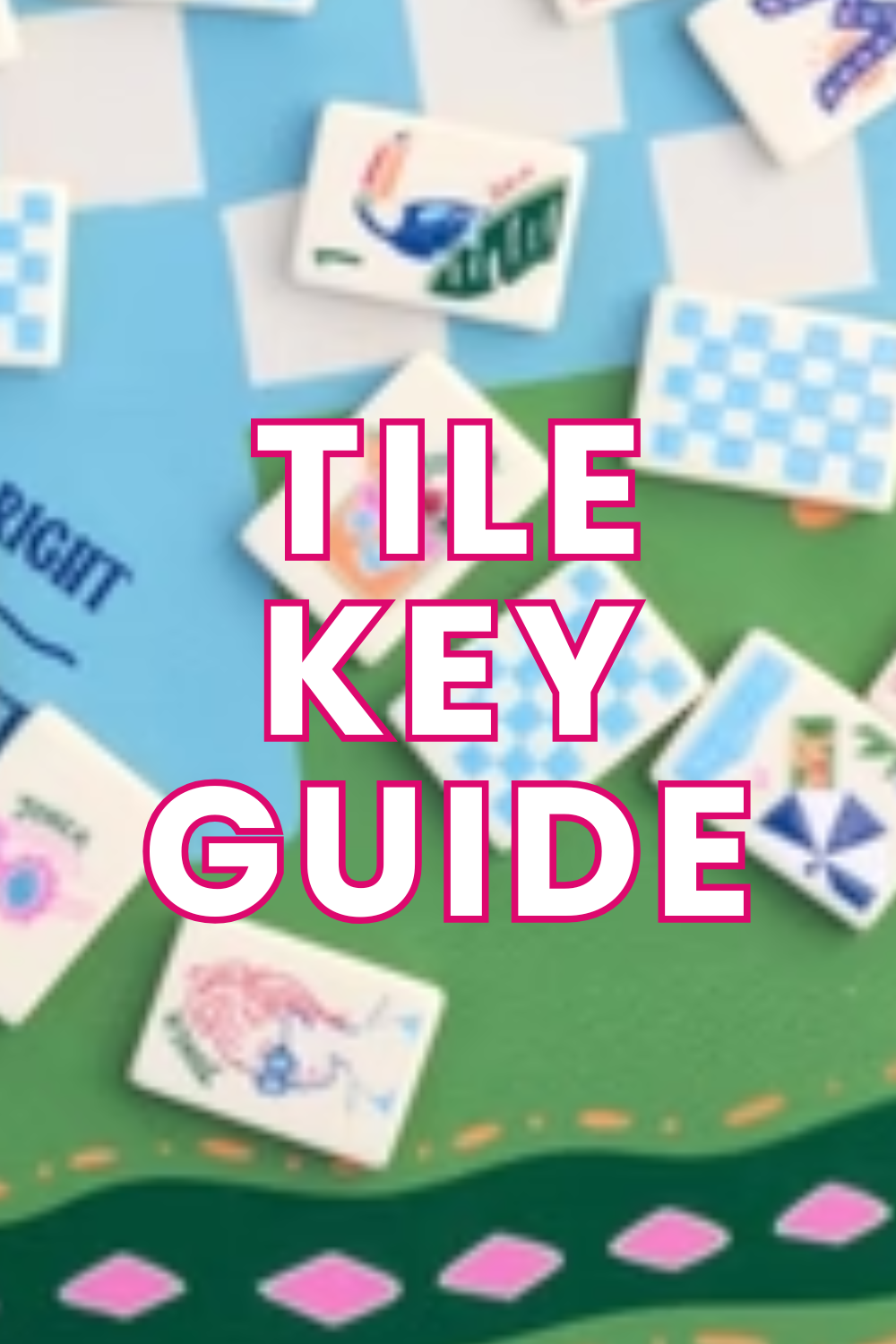 Vacation Mahjong Tile Key Printable PDF
