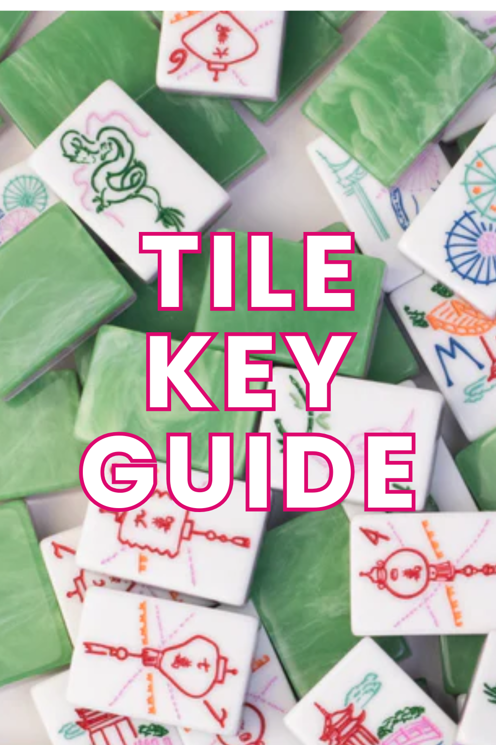 Soft Green Marble Mahjong Tile Key Printable PDF