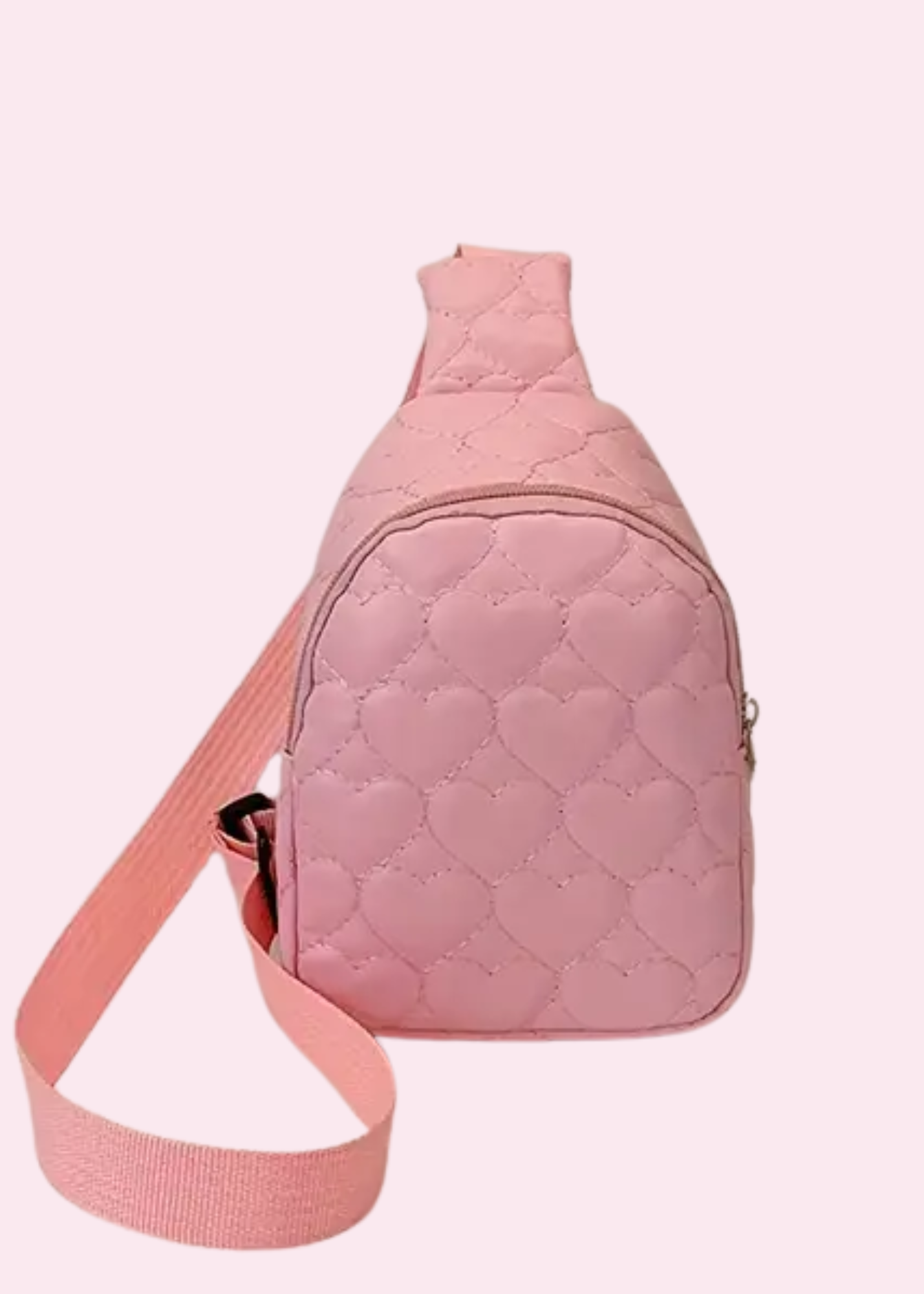 Pink Quilted Sling Bag