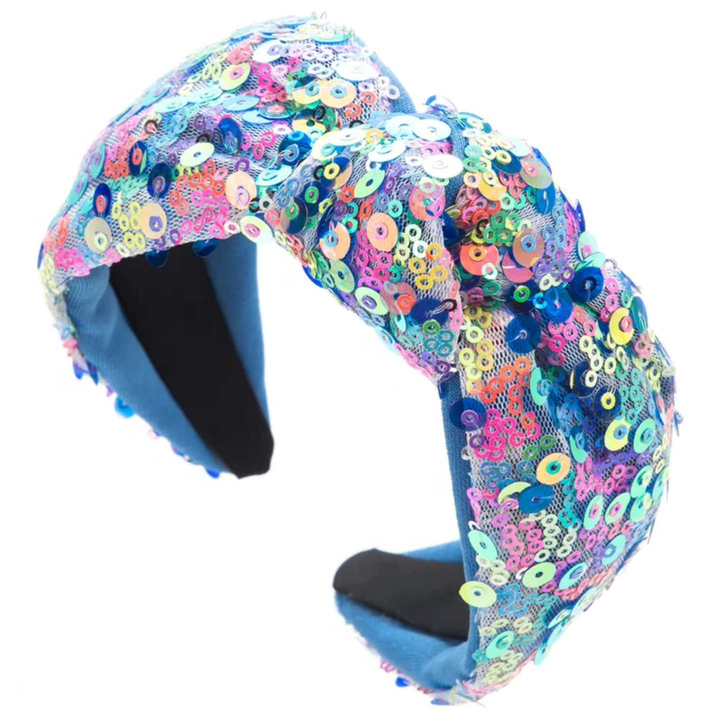 Blue Rainbow Sequin Headband