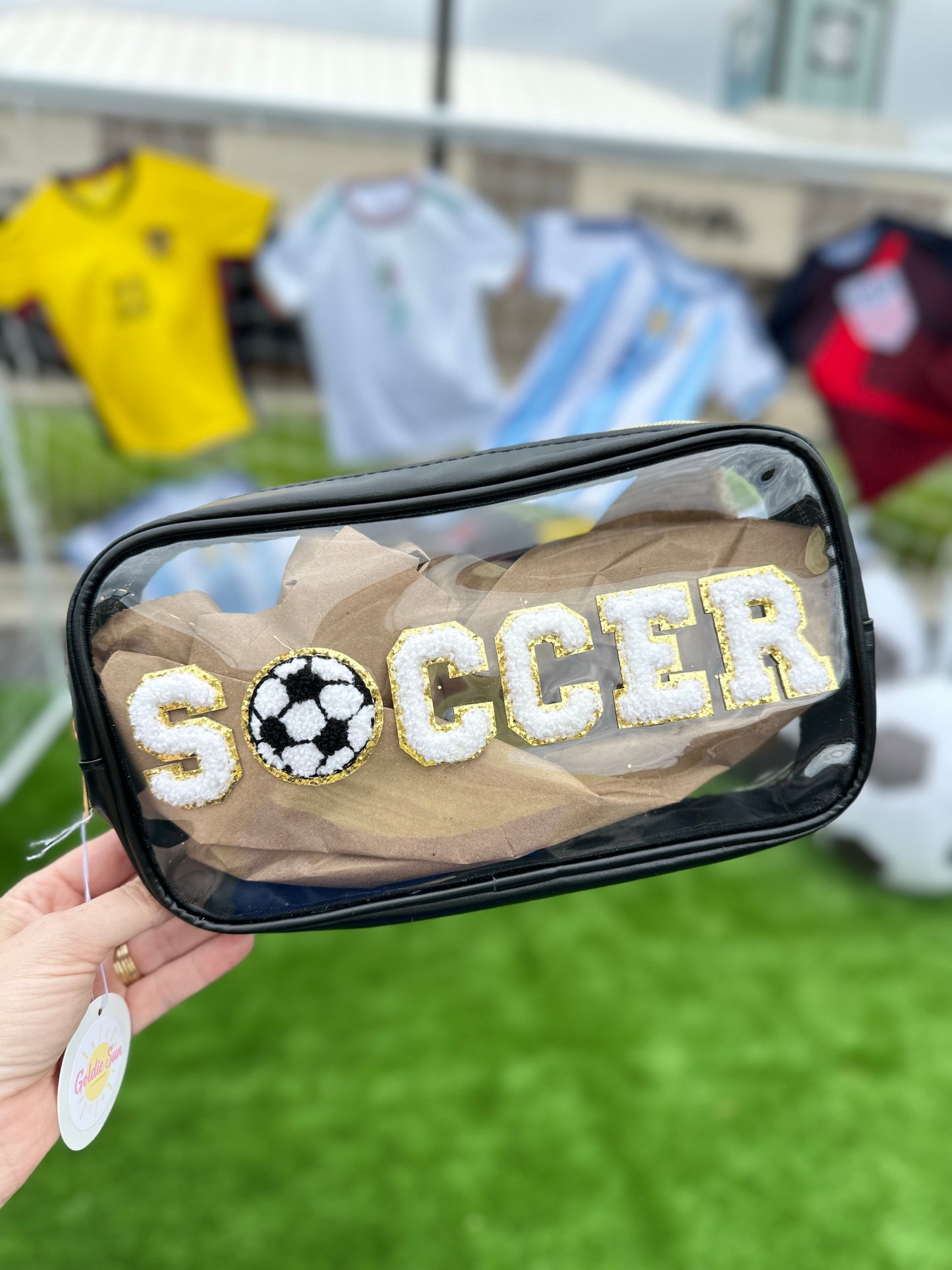Soccer Patch Makeup Bag