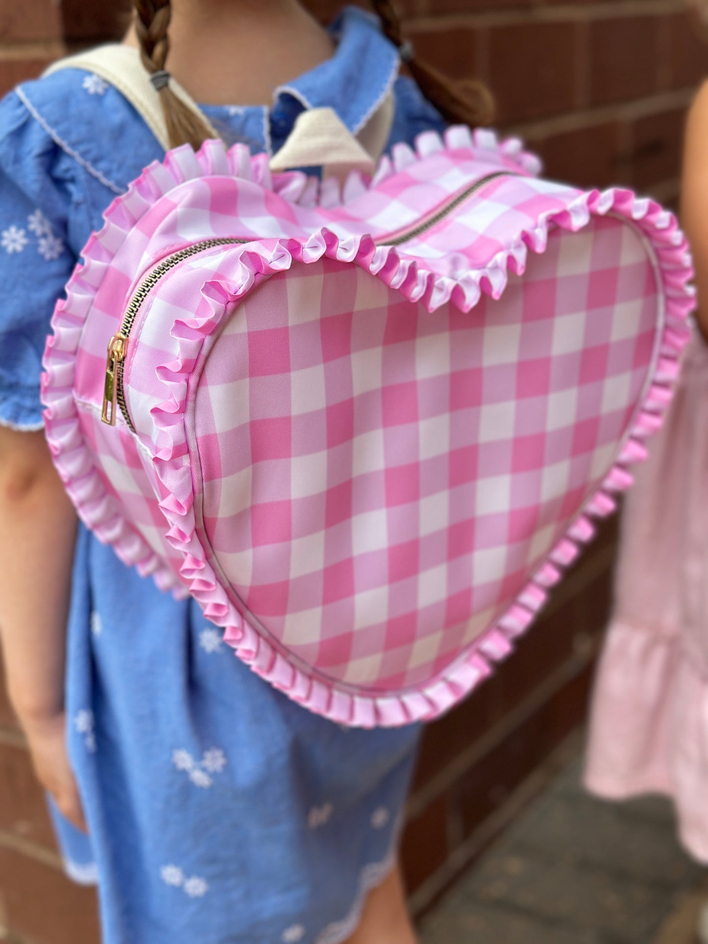Pink Picnic Heart Backpack