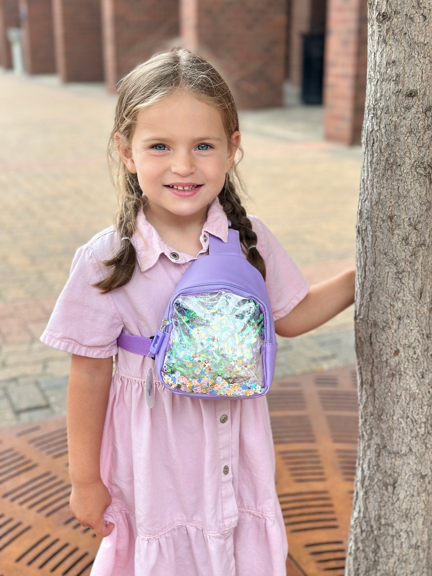 Purple Confetti Sling Bag