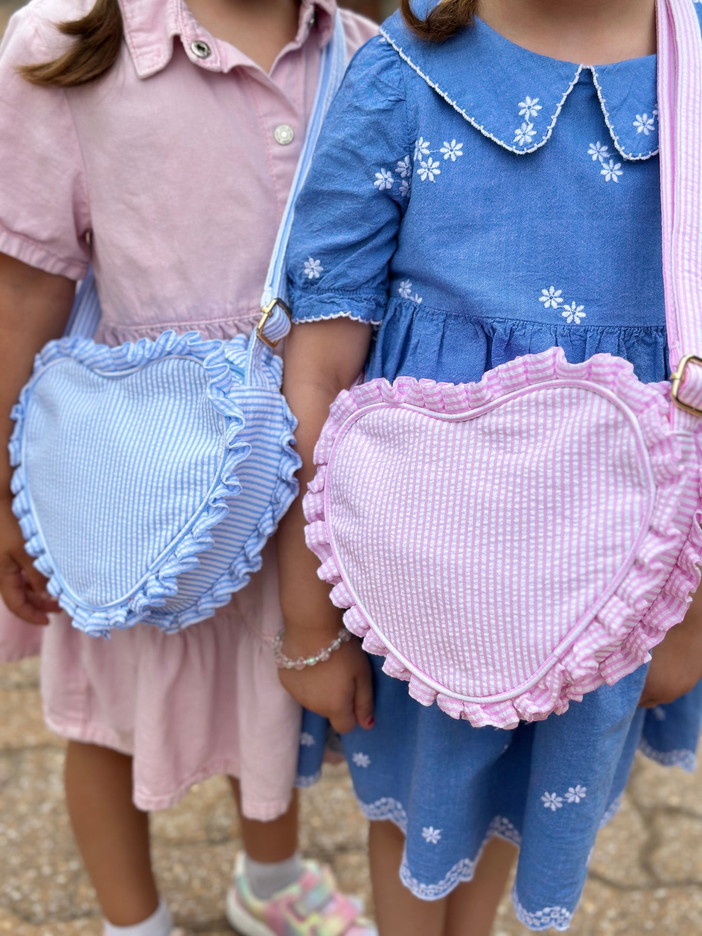 Blue Picnic Heart Purse