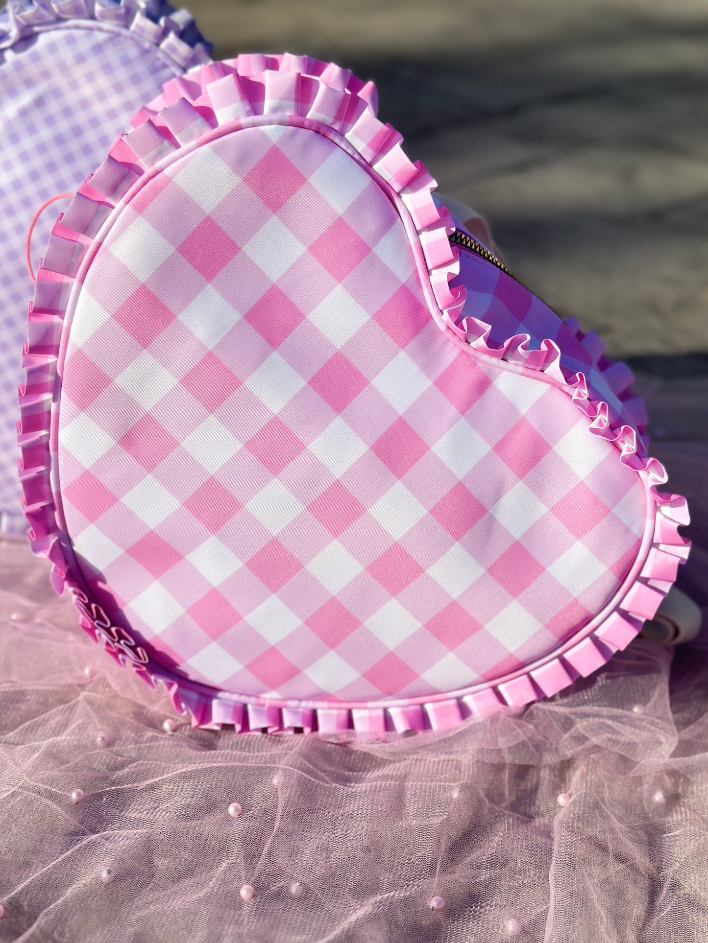 Pink Picnic Heart Backpack