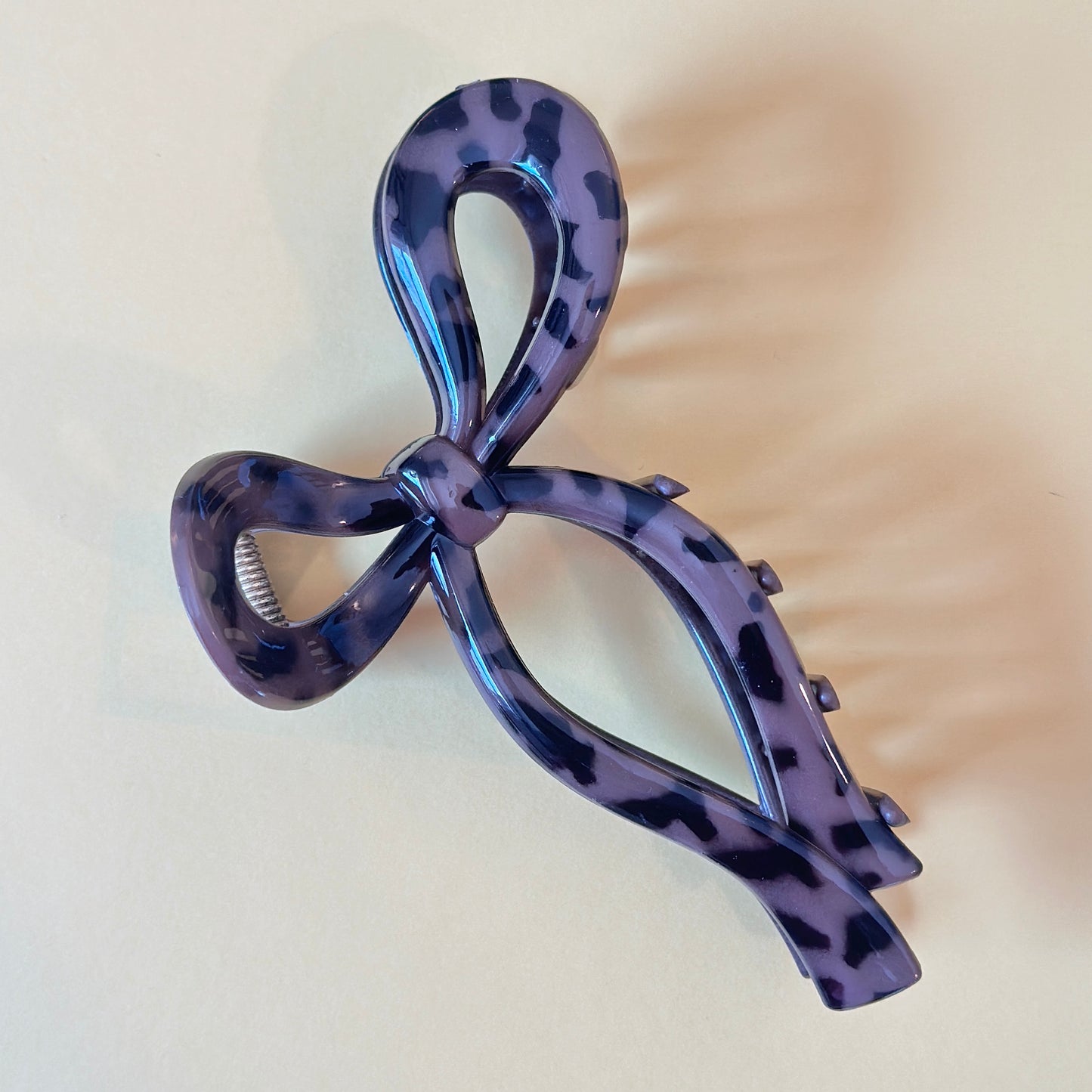 Leopard Bow Claw Clip