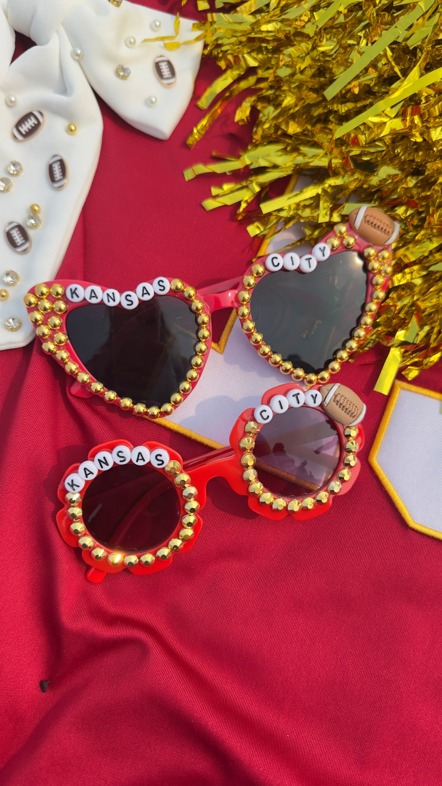 Kansas City Football - Small Red & Gold BEST SELLER