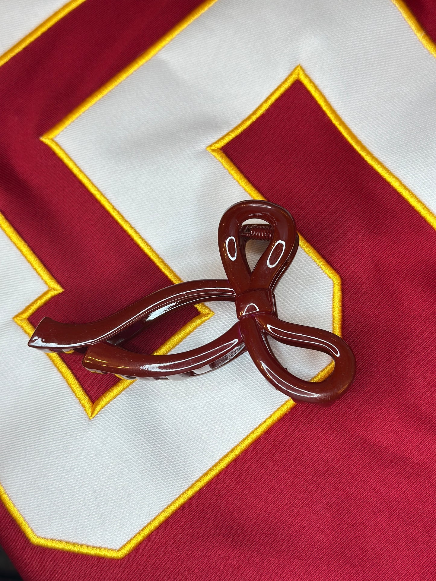 Red Bow Claw Clip