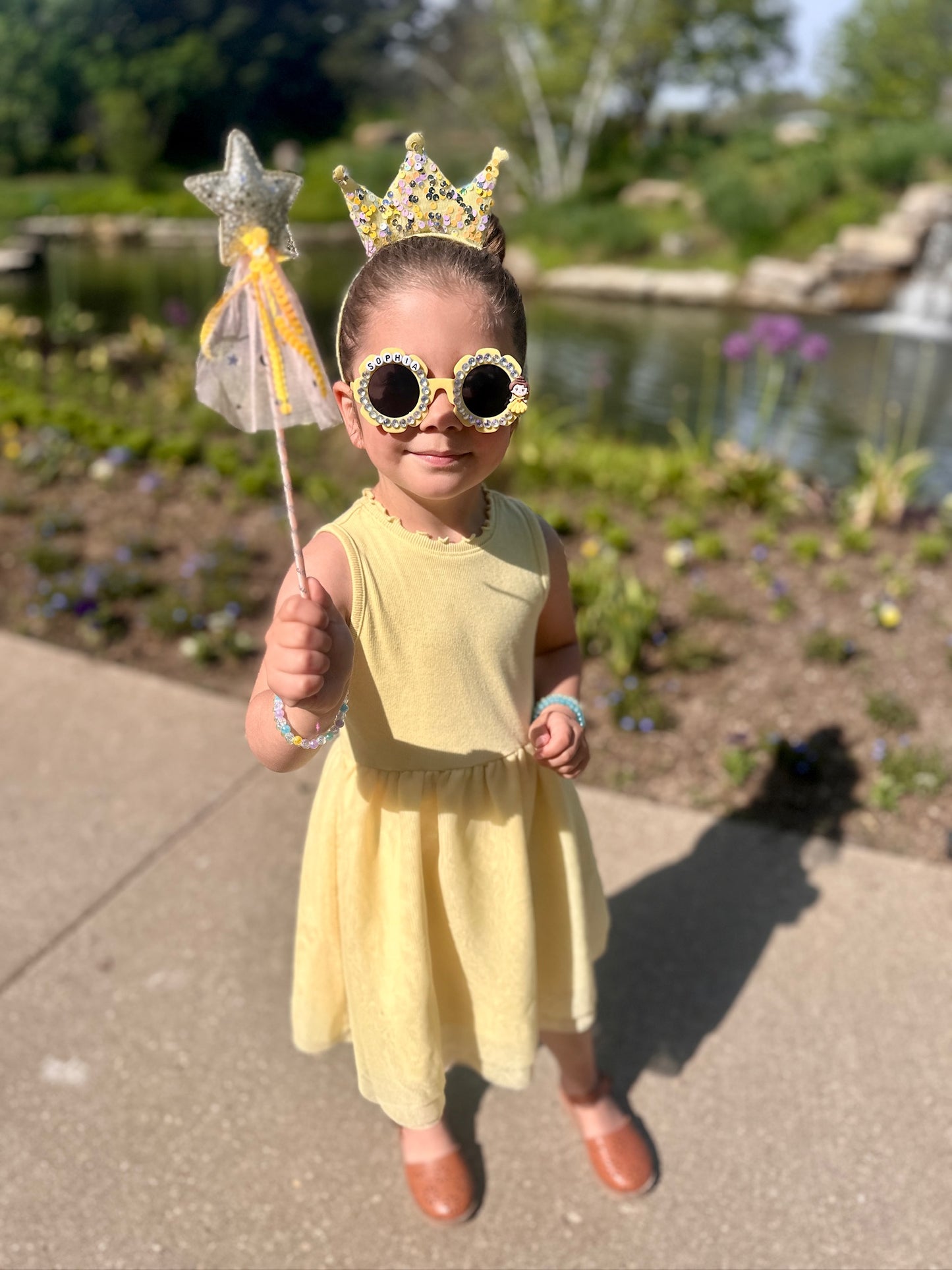 Brown Hair Yellow Dress Princess