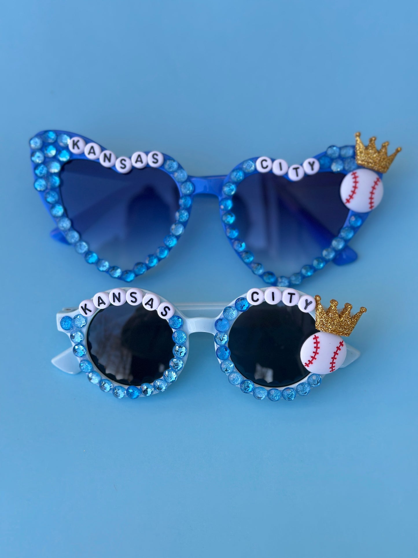 Kansas City Baseball - Adult Blue Sparkle