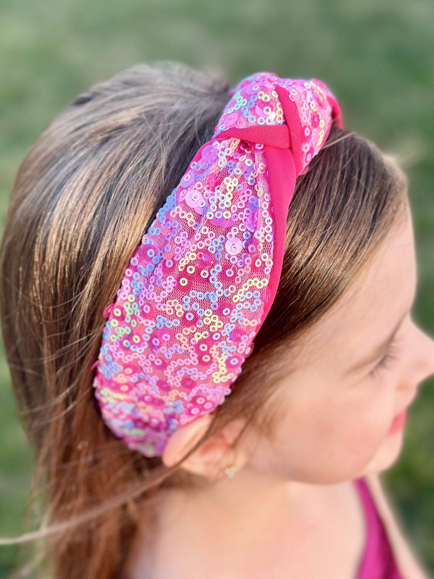 Pink Sequin Headband