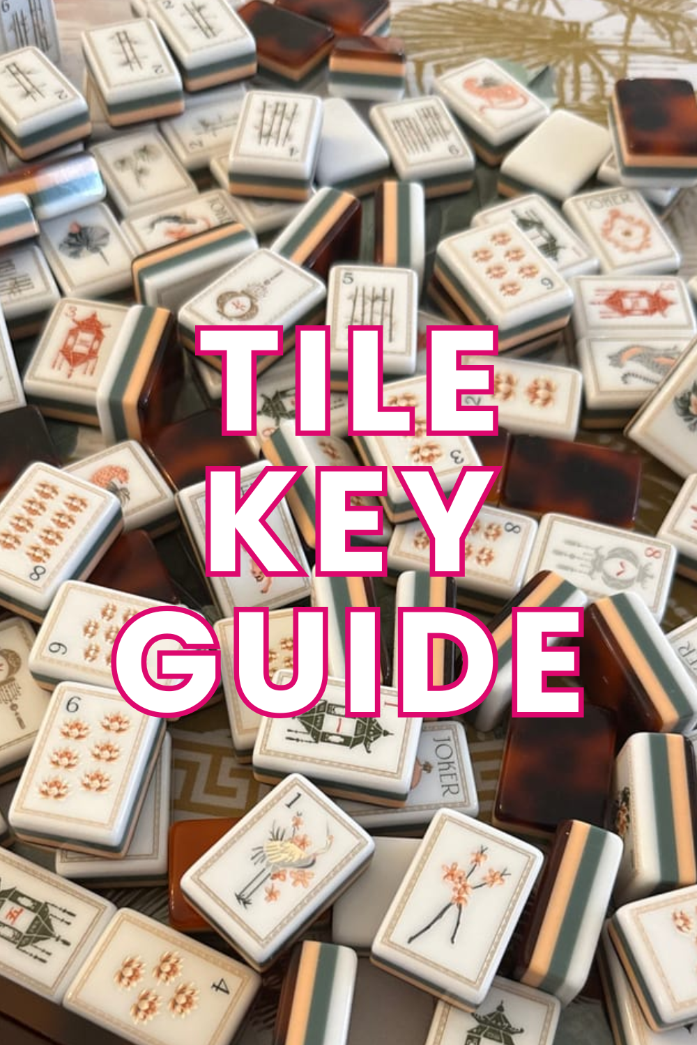 Petal Peach Mahjong Tile Key Printable PDF
