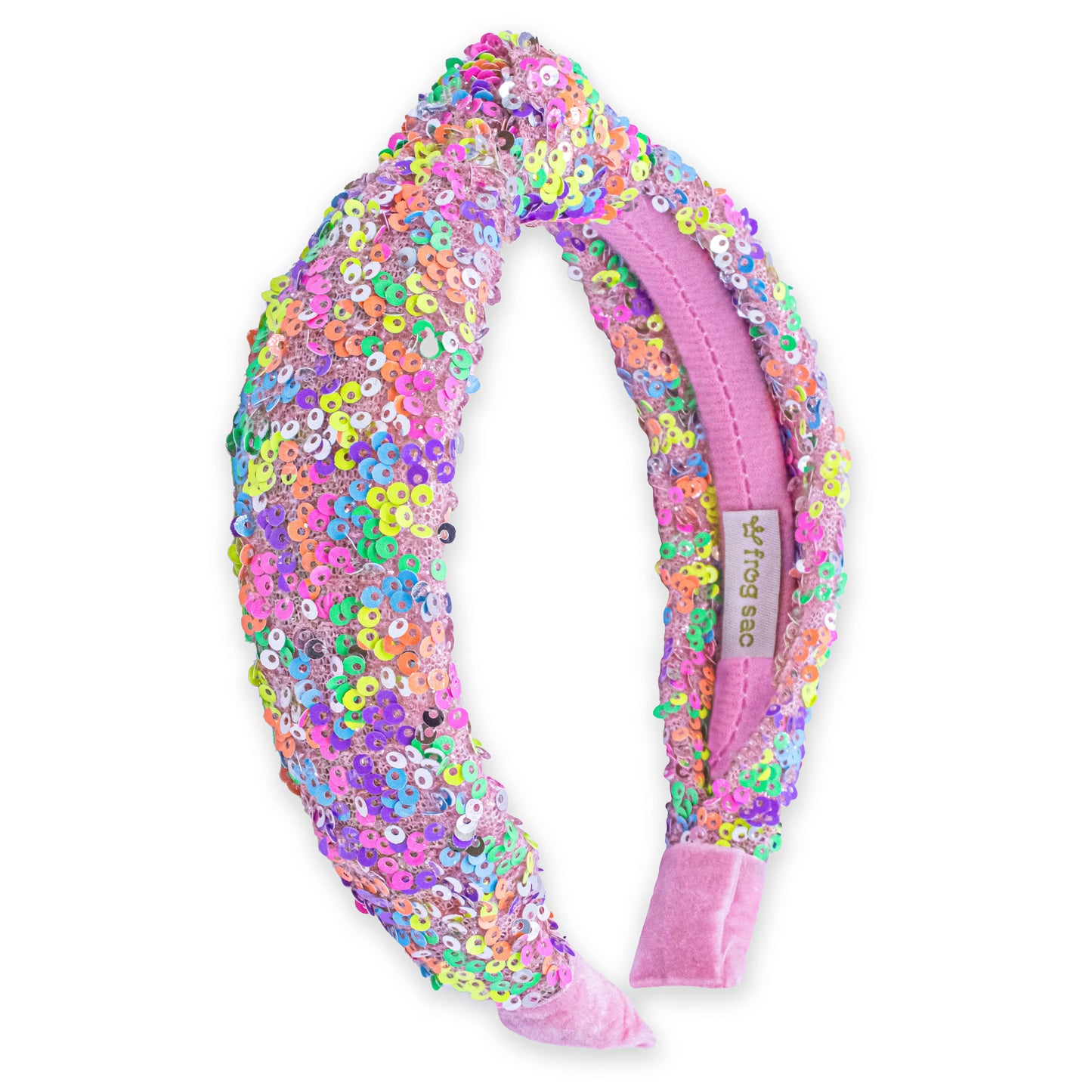 Kids Knot Headband - Sequin Knotted Hair Band Accessories: White