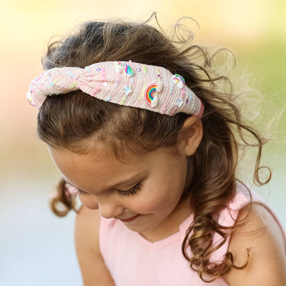 Unicorn Knotted Headband - Rainbow Knot Hair Band for Kids