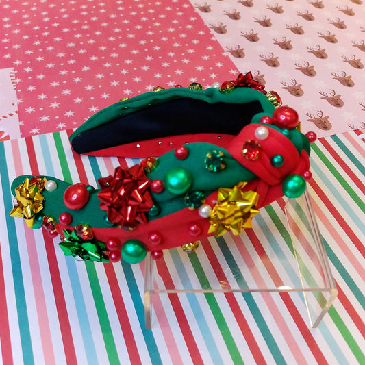 Fa La La La La Red & Green Headband