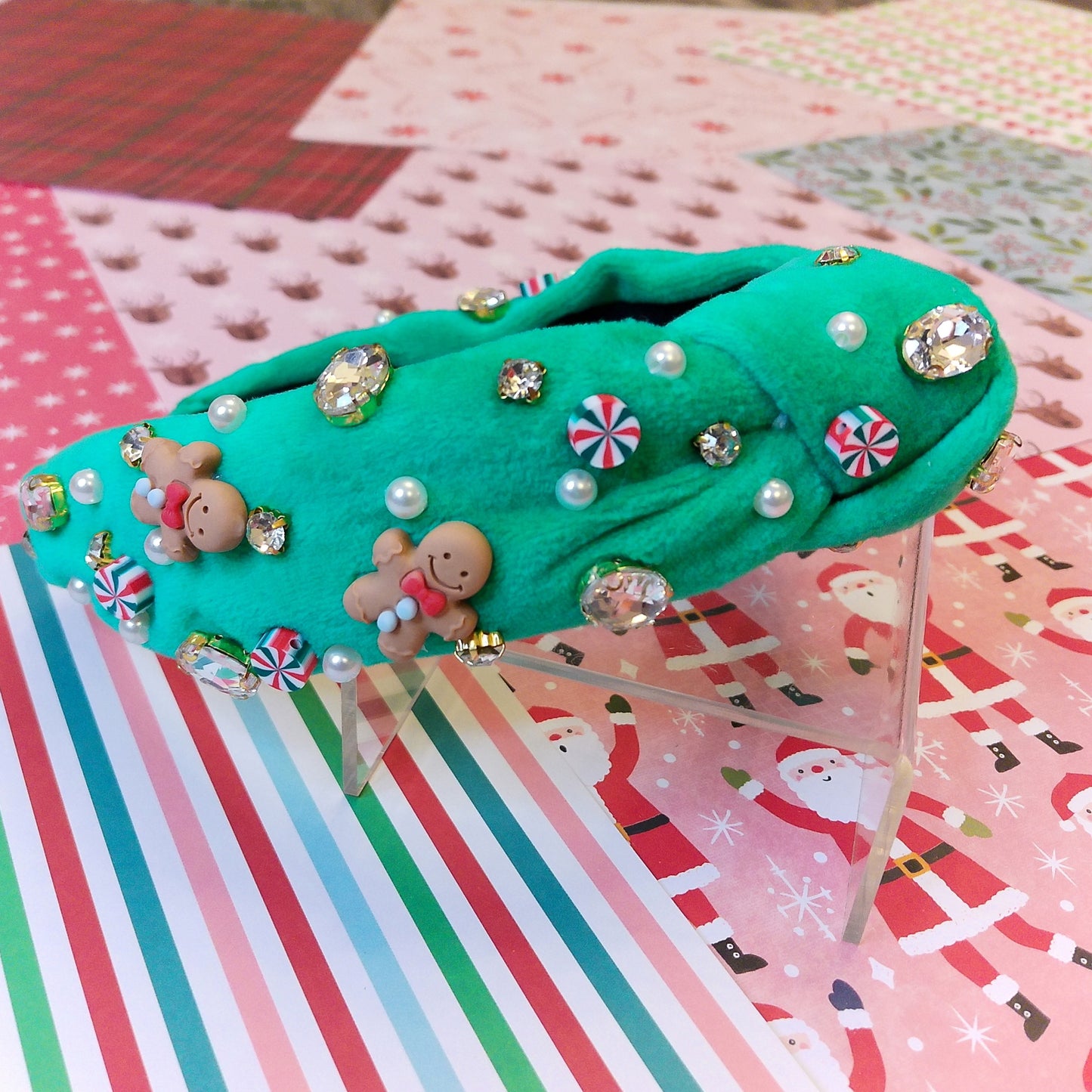 Green Gingerbread Headband