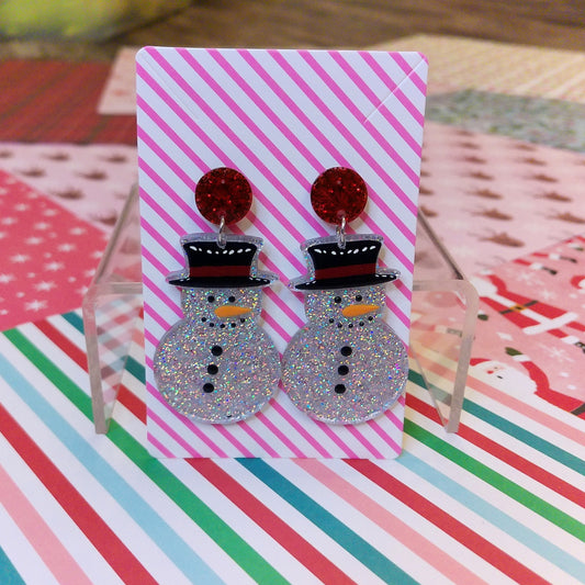 Snowman Dangle Earrings