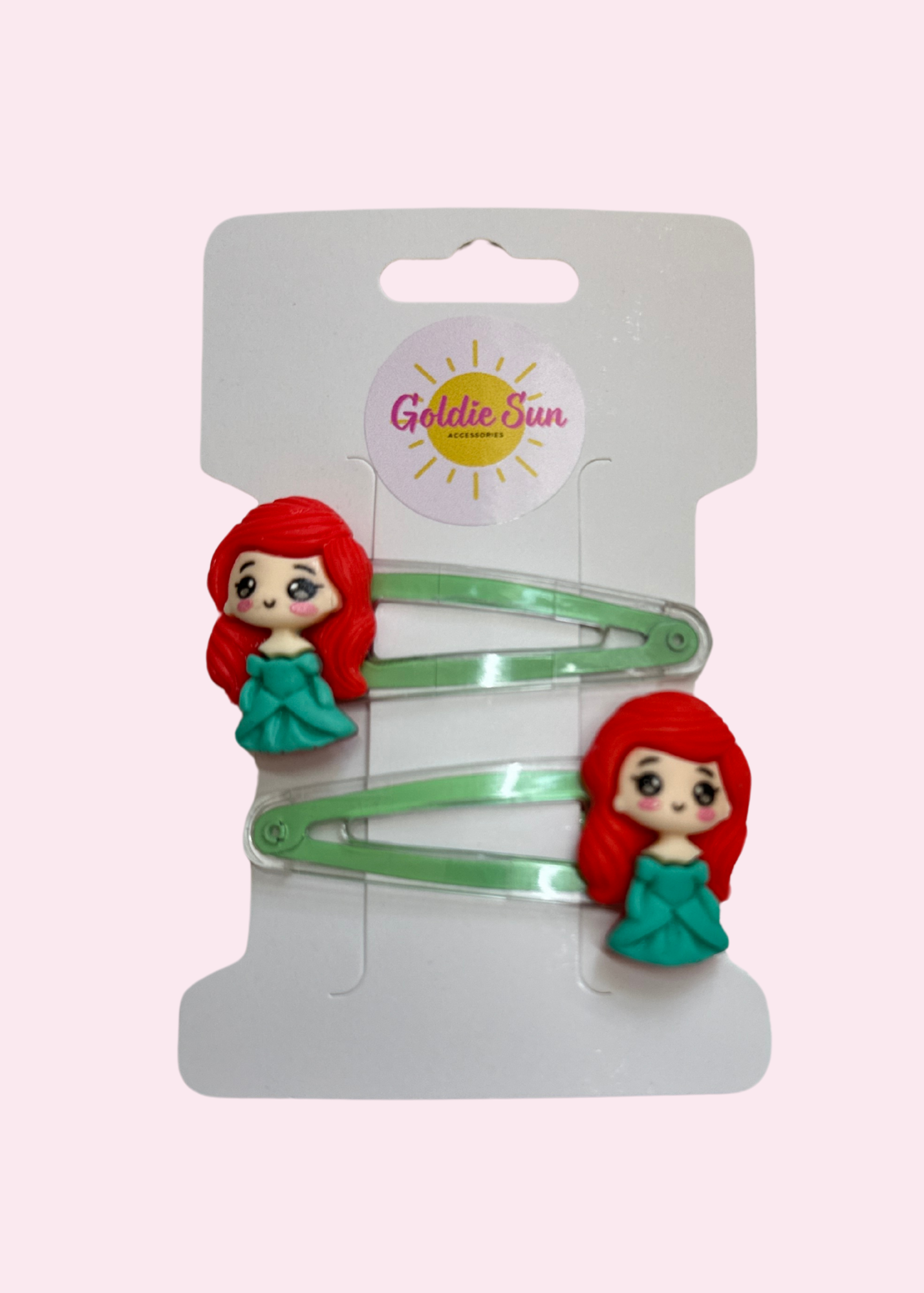 Green Princess Hair Clips