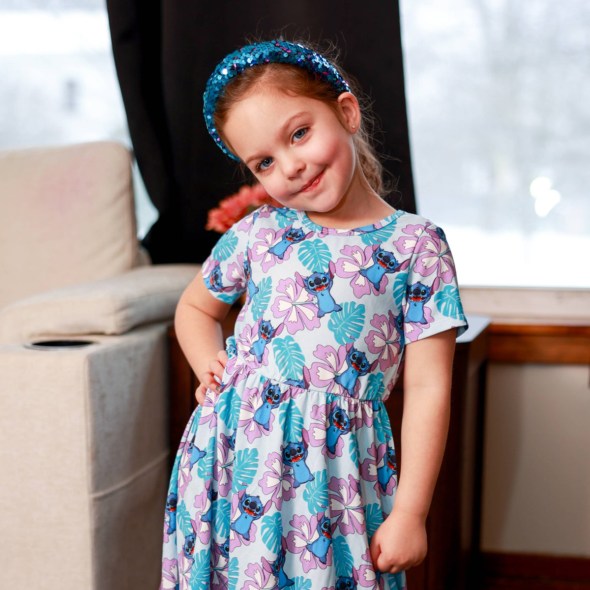 Reversible Sequin Headband - Kids Padded Hair Band: Rainbow/Gold