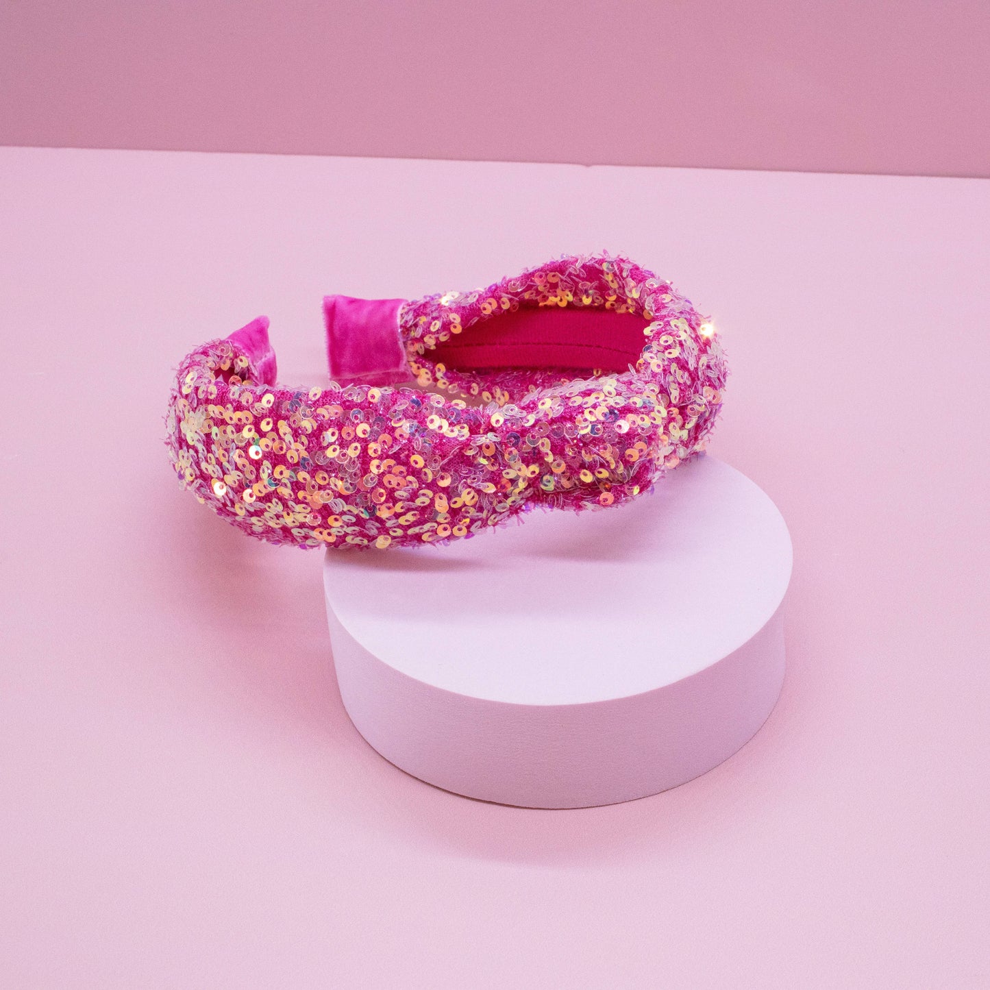 Kids Knot Headband - Sequin Knotted Hair Band Accessories: Rainbow