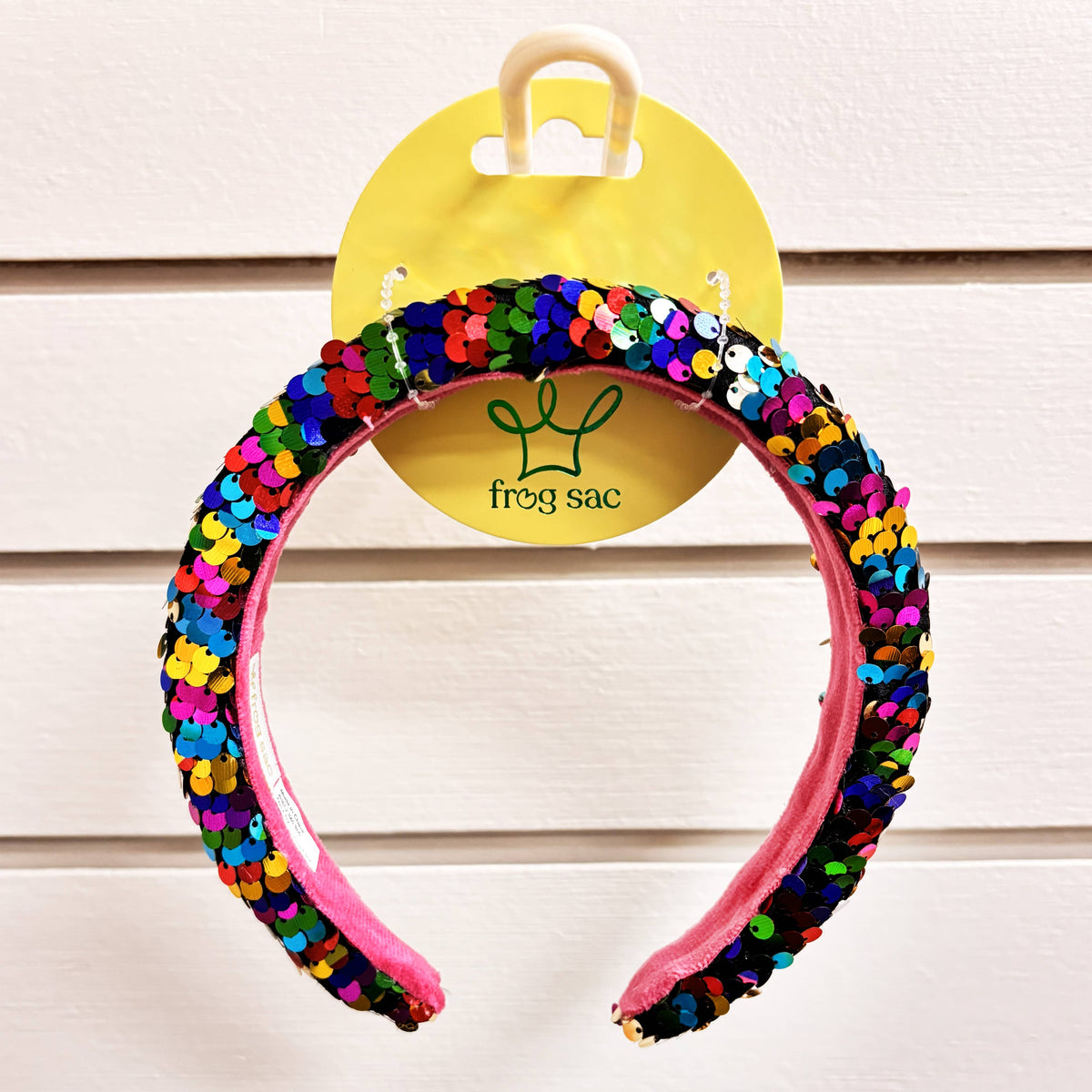 Reversible Sequin Headband - Kids Padded Hair Band: Rainbow/Gold