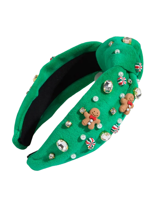 Green Gingerbread Headband