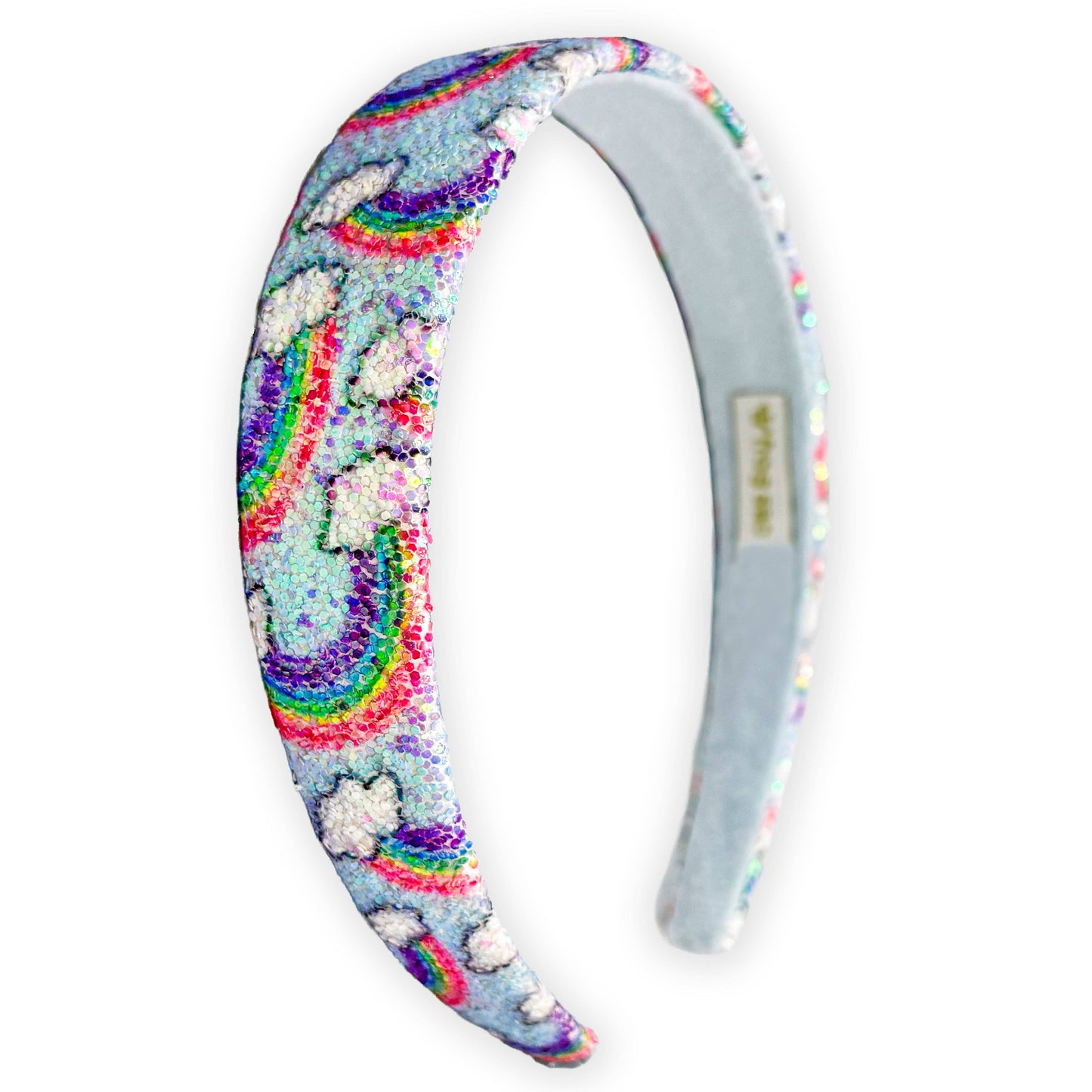 Rainbow Glitter Headband - Kids Hair Accessories: White