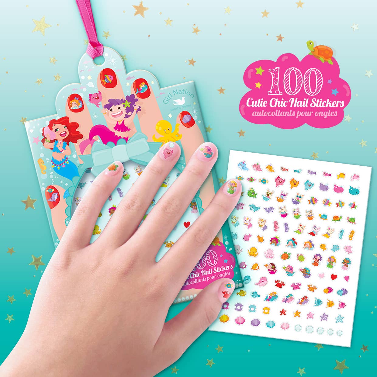 Cutie Chic Nail Stickers | 100+ Mermaids & Friends Stickers