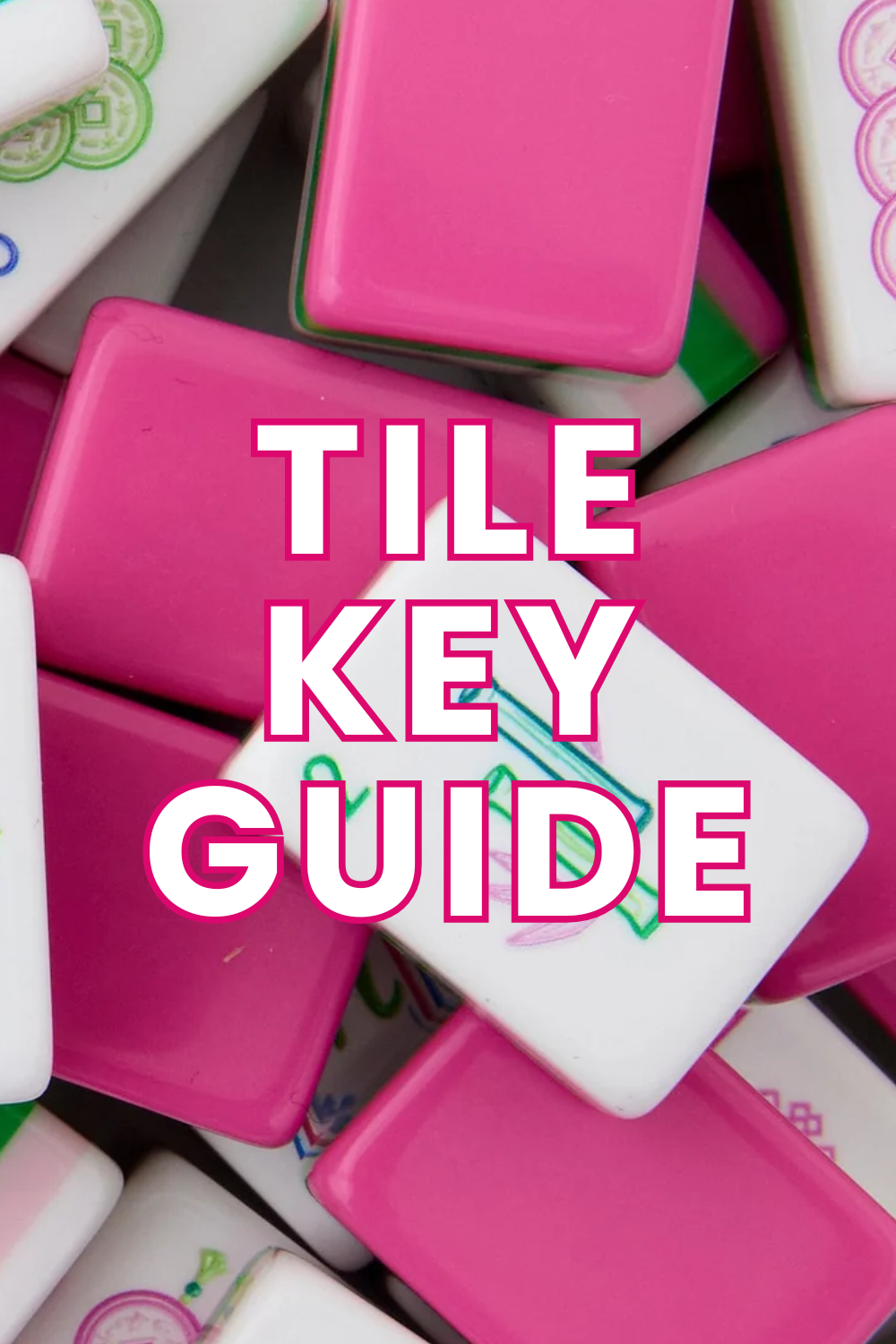 Pink Mahjong Tile Key Printable PDF