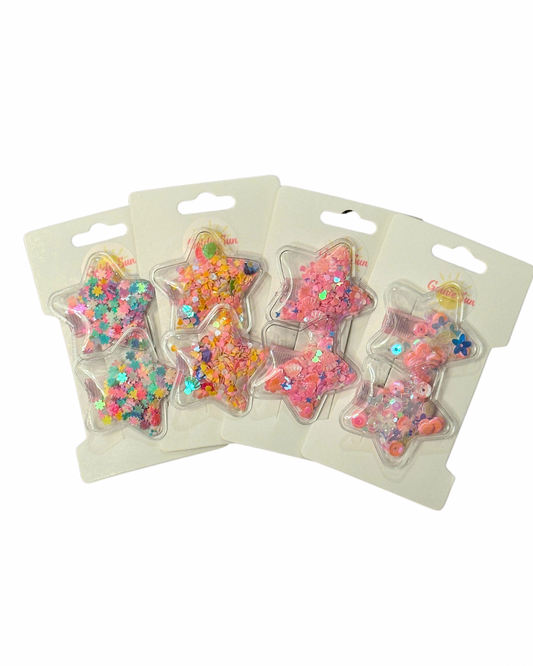 Confetti Star Hair Clips