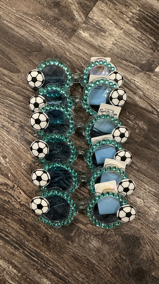 Transparent Blue + Blue Soccer Sunnies (Girls)