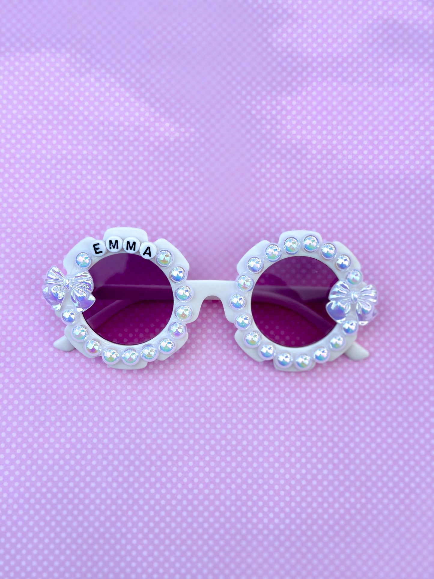 Timeless Iridescent Bows & Pearls Sunnies