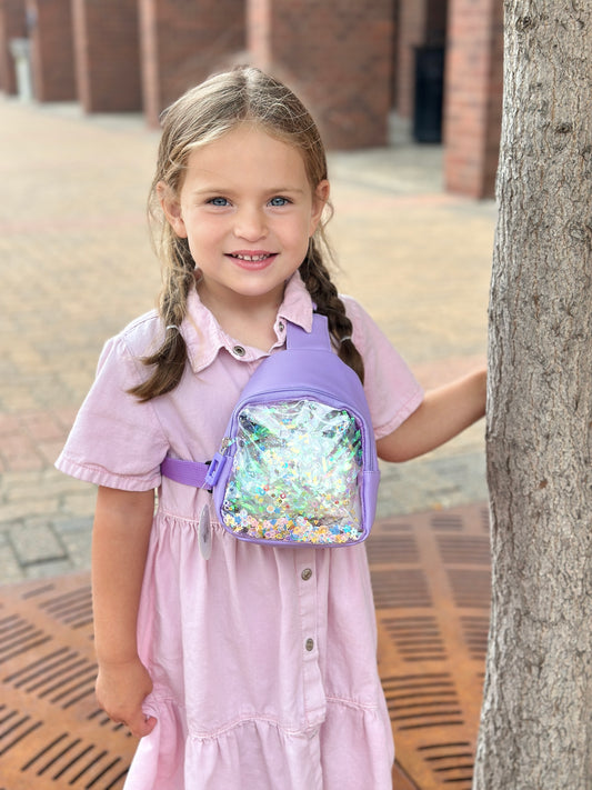 Purple Confetti Sling Bag