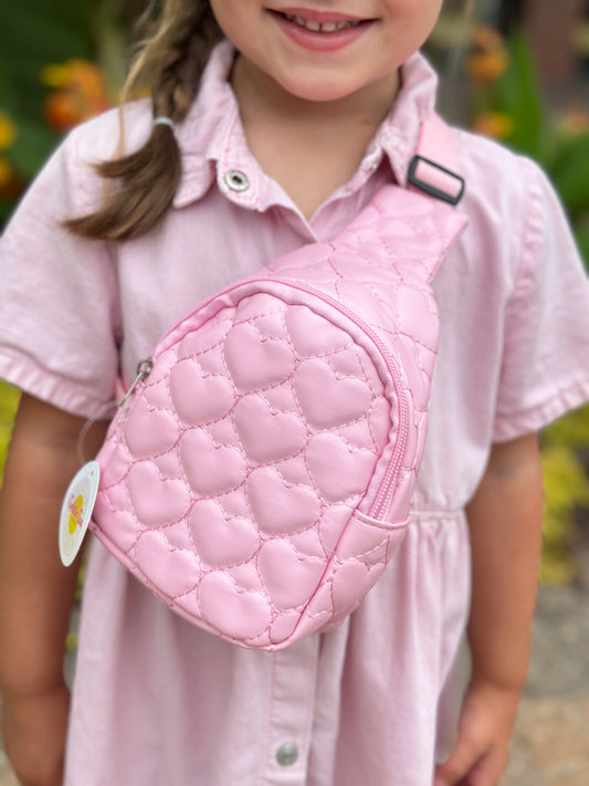 Pink Quilted Sling Bag