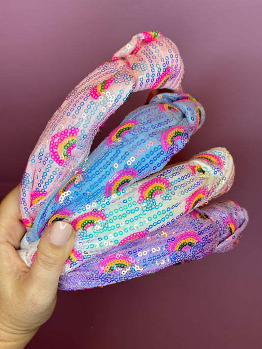 Rainbow Sequin Headband