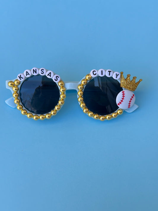 Kansas City Baseball - Girls Gold Stud