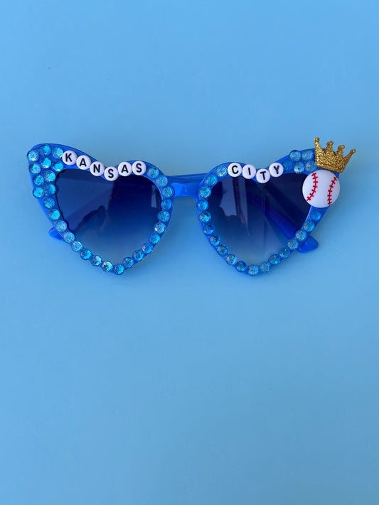 Kansas City Baseball - Adult Blue Sparkle
