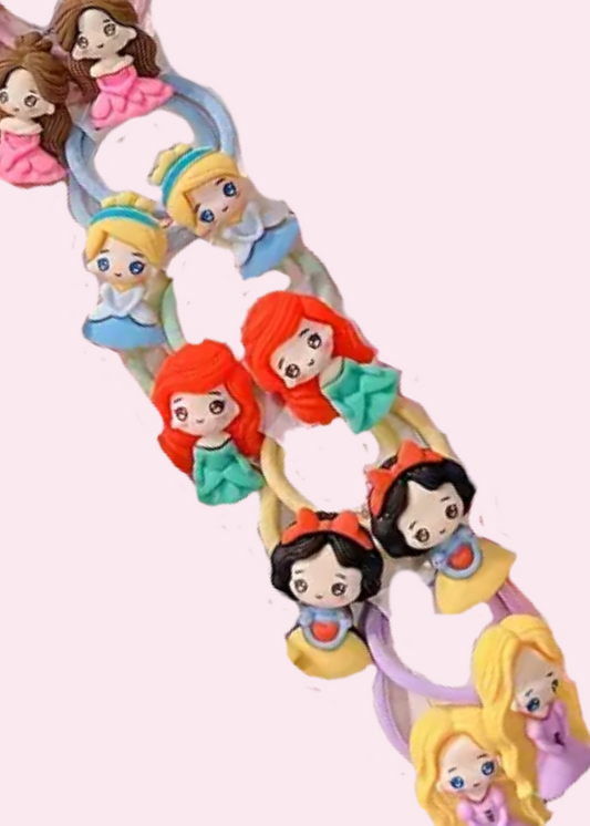 Blue Princess Piggie Hair Ties