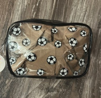 Small Clear Soccer Zip Bag