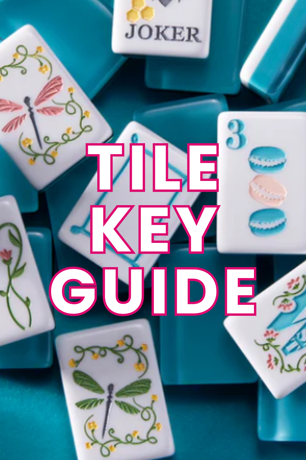 Blue Garden Mahjong Tile Key Printable PDF