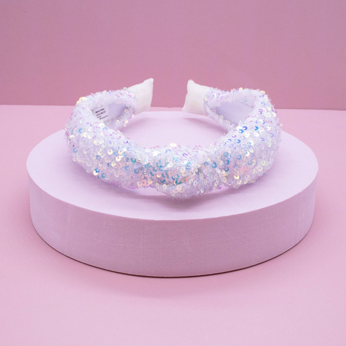 Kids Knot Headband - Sequin Knotted Hair Band Accessories: Rainbow